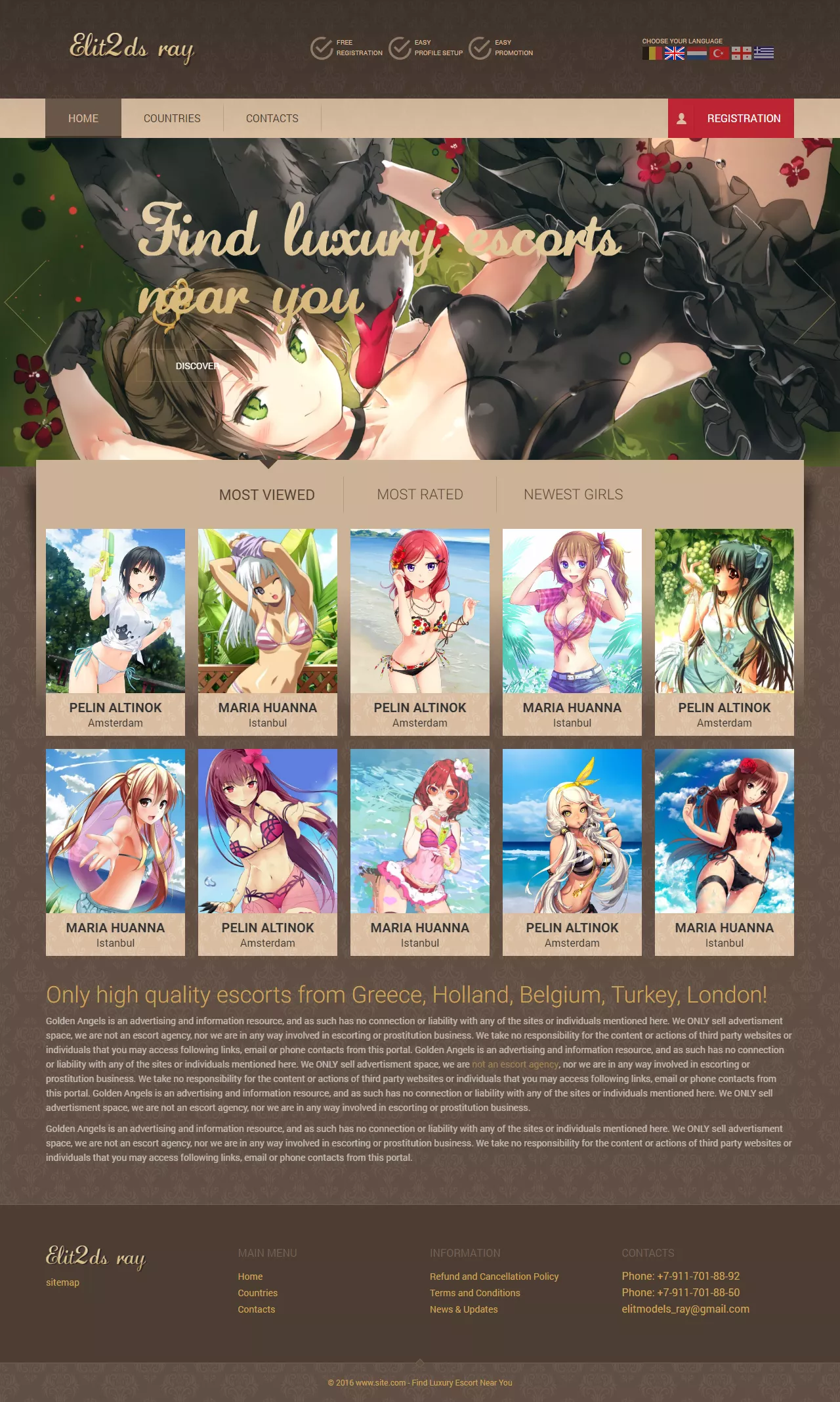 elit2ds site index page preview