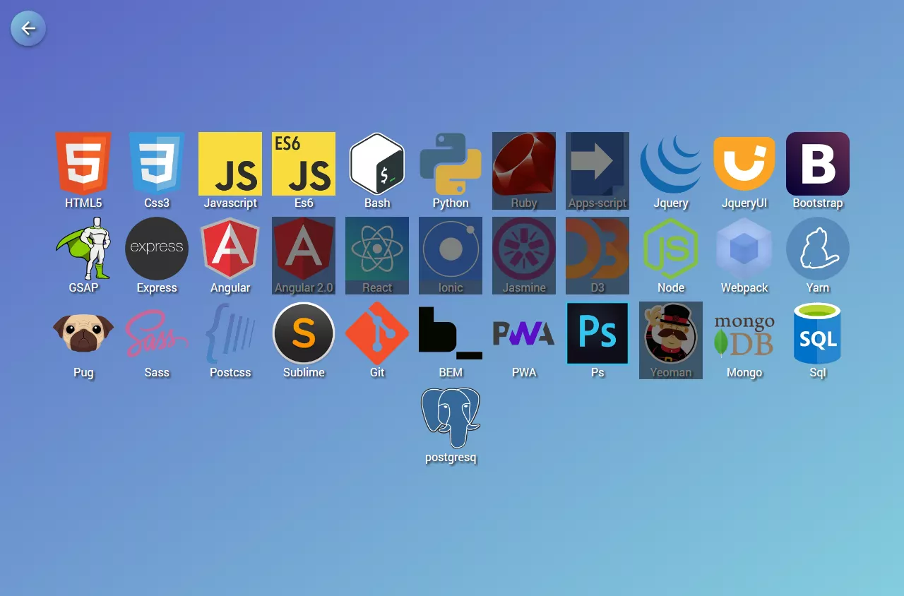 portfolio developer site index page preview